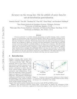 Accuracy on the wrong line: On the pitfalls of noisy data for
  out-of-distribution generalisation