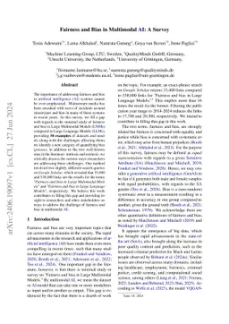 Fairness and Bias in Multimodal AI: A Survey