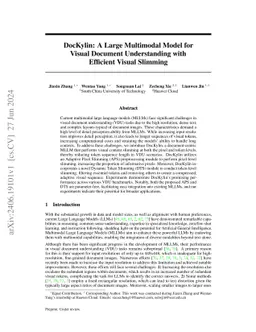 DocKylin: A Large Multimodal Model for Visual Document Understanding
  with Efficient Visual Slimming