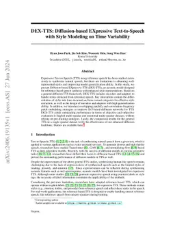 DEX-TTS: Diffusion-based EXpressive Text-to-Speech with Style Modeling
  on Time Variability