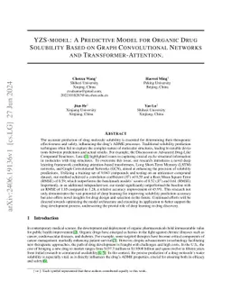 YZS-model: A Predictive Model for Organic Drug Solubility Based on Graph
  Convolutional Networks and Transformer-Attention