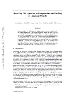 Resolving Discrepancies in Compute-Optimal Scaling of Language Models