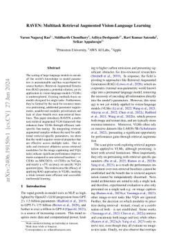 RAVEN: Multitask Retrieval Augmented Vision-Language Learning