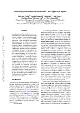 Simulating Classroom Education with LLM-Empowered Agents