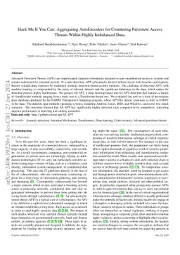 Hack Me If You Can: Aggregating AutoEncoders for Countering Persistent
  Access Threats Within Highly Imbalanced Data