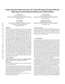 Improving the Expressiveness of $K$-hop Message-Passing GNNs by
  Injecting Contextualized Substructure Information