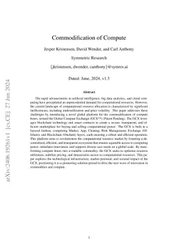 Commodification of Compute