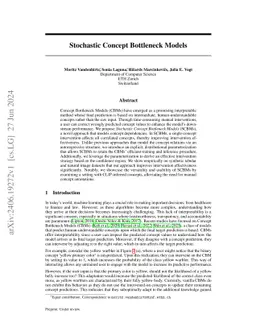 Stochastic Concept Bottleneck Models