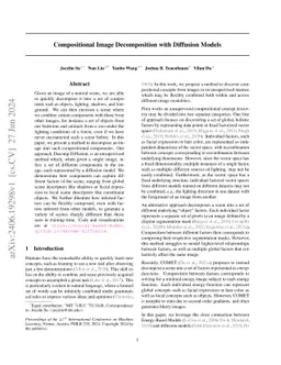 Compositional Image Decomposition with Diffusion Models