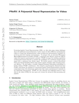 PNeRV: A Polynomial Neural Representation for Videos