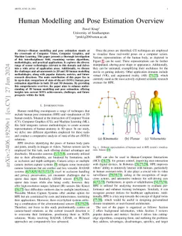 Human Modelling and Pose Estimation Overview