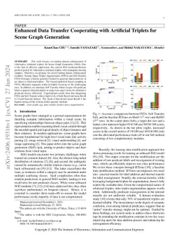 Enhanced Data Transfer Cooperating with Artificial Triplets for Scene
  Graph Generation