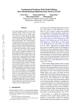Fundamental Problems With Model Editing: How Should Rational Belief
  Revision Work in LLMs?