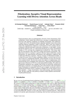 Fibottention: Inceptive Visual Representation Learning with Diverse
  Attention Across Heads