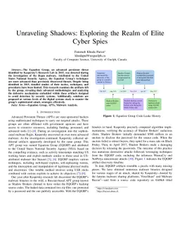 Unraveling Shadows: Exploring the Realm of Elite Cyber Spies