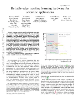 Reliable edge machine learning hardware for scientific applications
