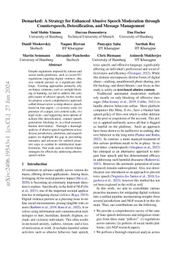 Demarked: A Strategy for Enhanced Abusive Speech Moderation through
  Counterspeech, Detoxification, and Message Management