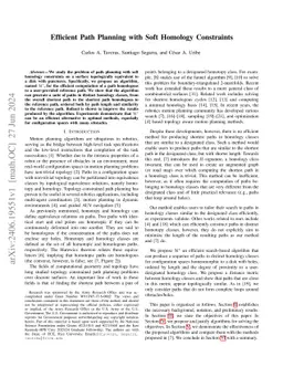 Efficient Path Planning with Soft Homology Constraints