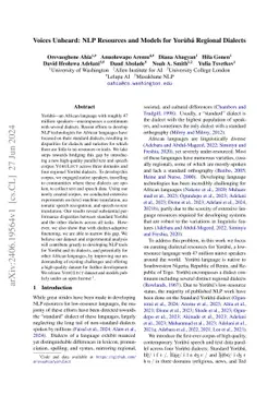Voices Unheard: NLP Resources and Models for Yorùbá Regional
  Dialects