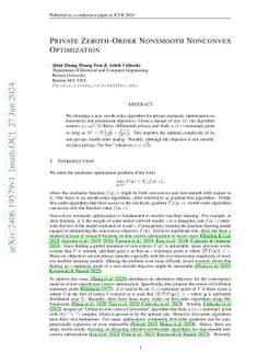 Private Zeroth-Order Nonsmooth Nonconvex Optimization