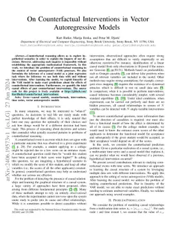 On Counterfactual Interventions in Vector Autoregressive Models