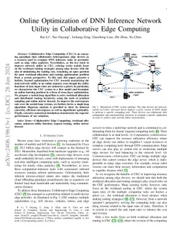 Online Optimization of DNN Inference Network Utility in Collaborative
  Edge Computing