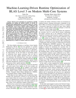 Machine-Learning-Driven Runtime Optimization of BLAS Level 3 on Modern
  Multi-Core Systems