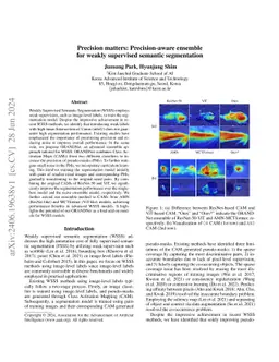 Precision matters: Precision-aware ensemble for weakly supervised
  semantic segmentation