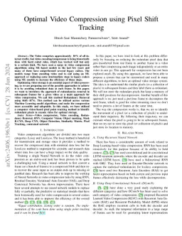 Optimal Video Compression using Pixel Shift Tracking