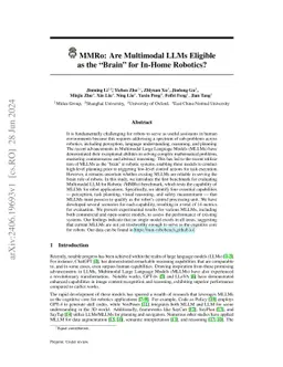 MMRo: Are Multimodal LLMs Eligible as the Brain for In-Home Robotics?