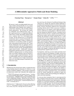 A Differentiable Approach to Multi-scale Brain Modeling