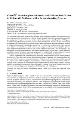 CUPID: Improving Battle Fairness and Position Satisfaction in Online
  MOBA Games with a Re-matchmaking System