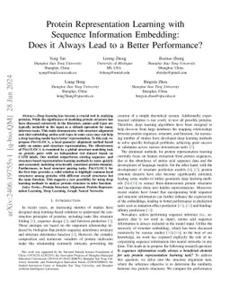 Protein Representation Learning with Sequence Information Embedding:
  Does it Always Lead to a Better Performance?