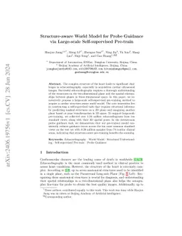 Structure-aware World Model for Probe Guidance via Large-scale
  Self-supervised Pre-train