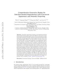 Comprehensive Generative Replay for Task-Incremental Segmentation with
  Concurrent Appearance and Semantic Forgetting