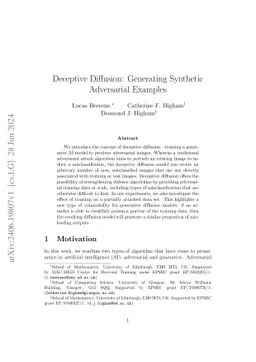 Deceptive Diffusion: Generating Synthetic Adversarial Examples