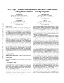 Fuzzy Logic Guided Reward Function Variation: An Oracle for Testing
  Reinforcement Learning Programs