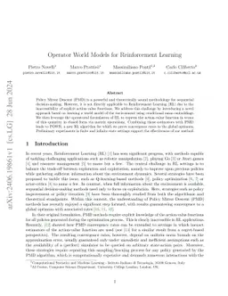 Operator World Models for Reinforcement Learning