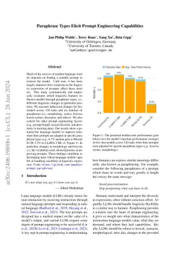 Paraphrase Types Elicit Prompt Engineering Capabilities