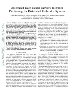 Automated Deep Neural Network Inference Partitioning for Distributed
  Embedded Systems