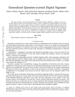 Generalized Quantum-assisted Digital Signature