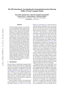 The SIFo Benchmark: Investigating the Sequential Instruction Following
  Ability of Large Language Models