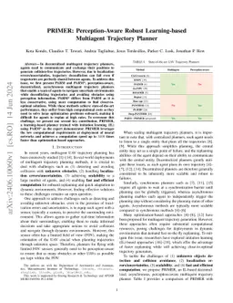 PRIMER: Perception-Aware Robust Learning-based Multiagent Trajectory Planner