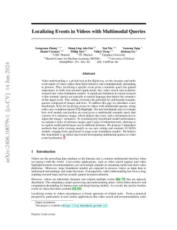 Localizing Events in Videos with Multimodal Queries