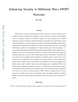 Enhancing Security in Millimeter Wave SWIPT Networks
