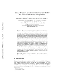 BiKC: Keypose-Conditioned Consistency Policy for Bimanual Robotic
  Manipulation