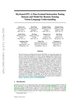 SkySenseGPT: A Fine-Grained Instruction Tuning Dataset and Model for
  Remote Sensing Vision-Language Understanding