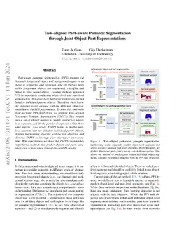 Task-aligned Part-aware Panoptic Segmentation through Joint Object-Part
  Representations