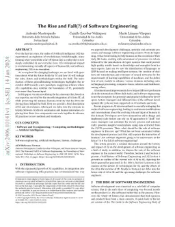 The Rise and Fall(?) of Software Engineering