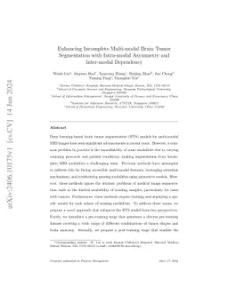 Enhancing Incomplete Multi-modal Brain Tumor Segmentation with
  Intra-modal Asymmetry and Inter-modal Dependency
